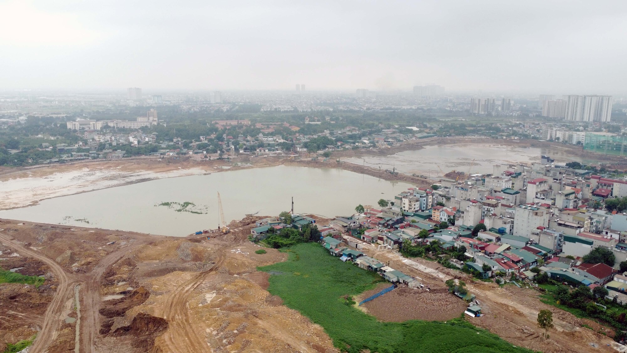 CẬP NHẬT TIẾN ĐỘ THI CÔNG HỒ PHÚ ĐÔ CHỐNG NGẬP CHO PHÍA TÂY HÀ NỘI 1
