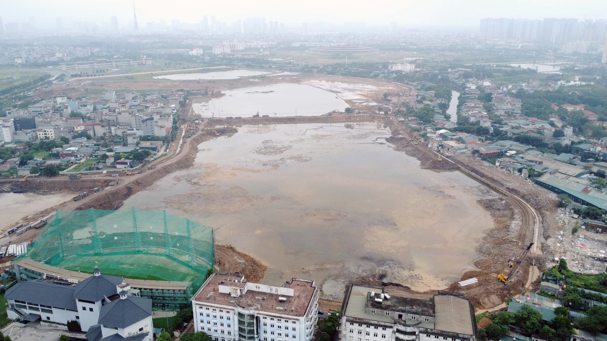 CẬP NHẬT TIẾN ĐỘ THI CÔNG HỒ PHÚ ĐÔ CHỐNG NGẬP CHO PHÍA TÂY HÀ NỘI 2