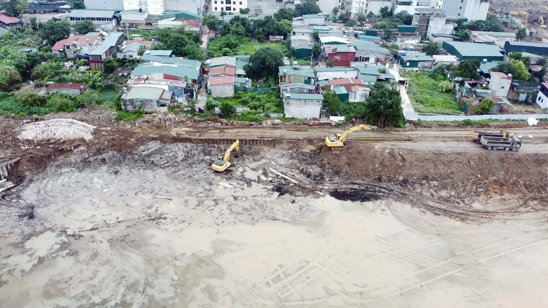 CẬP NHẬT TIẾN ĐỘ THI CÔNG HỒ PHÚ ĐÔ CHỐNG NGẬP CHO PHÍA TÂY HÀ NỘI 5