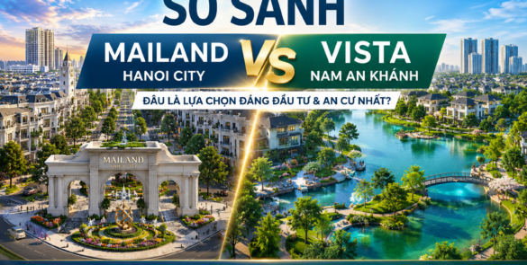 SO SÁNH KHU ĐÔ THỊ MAILAND HANOI CITY VÀ VISTA NAM AN KHÁNH