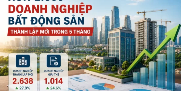 HƠN 2.600 DOANH NGHIỆP BẤT ĐỘNG SẢN THÀNH LẬP MỚI TRONG 5 THÁNG ĐẦU NĂM 2026