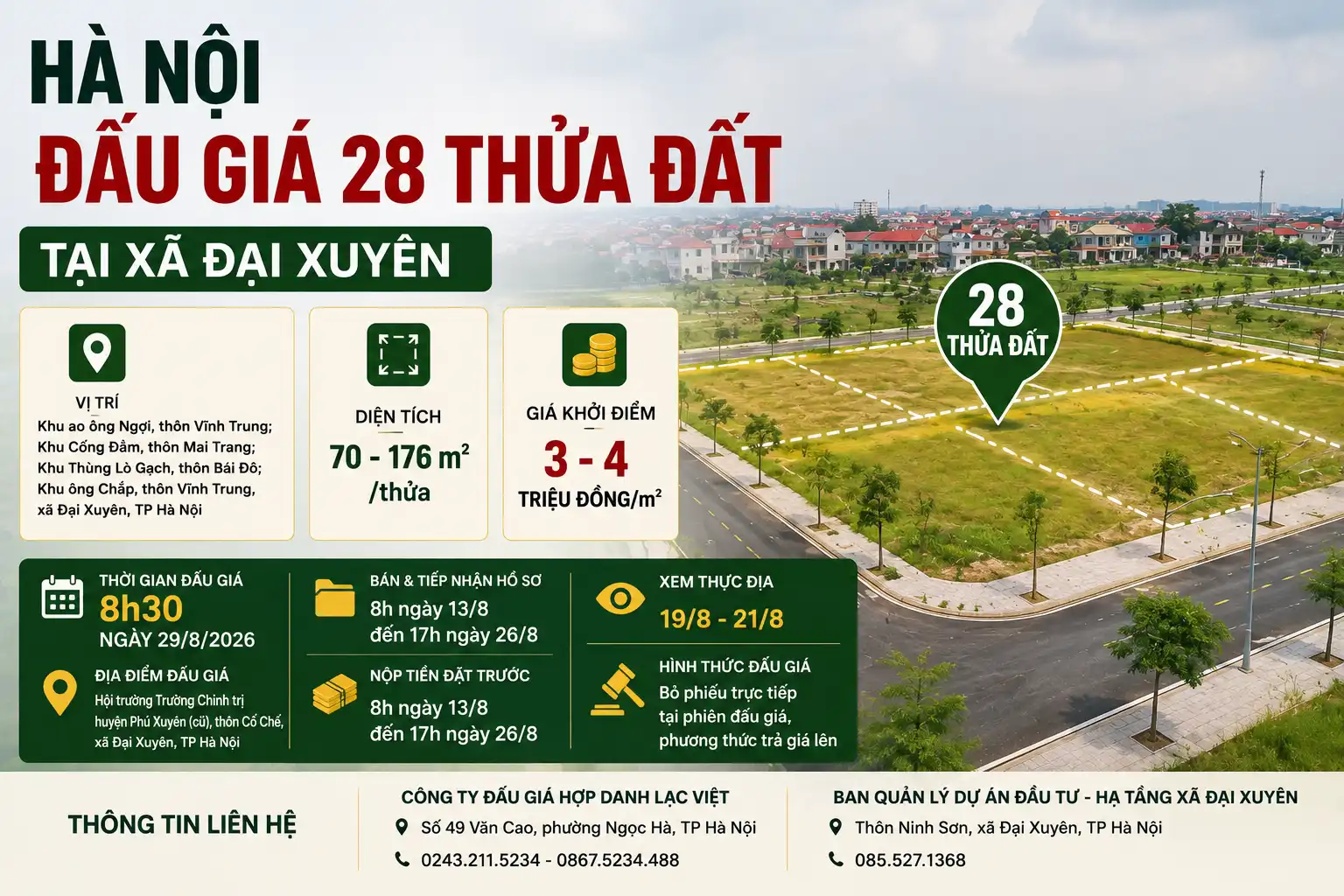 dau gia 28 lo dat tai dai xuyen nam 2026